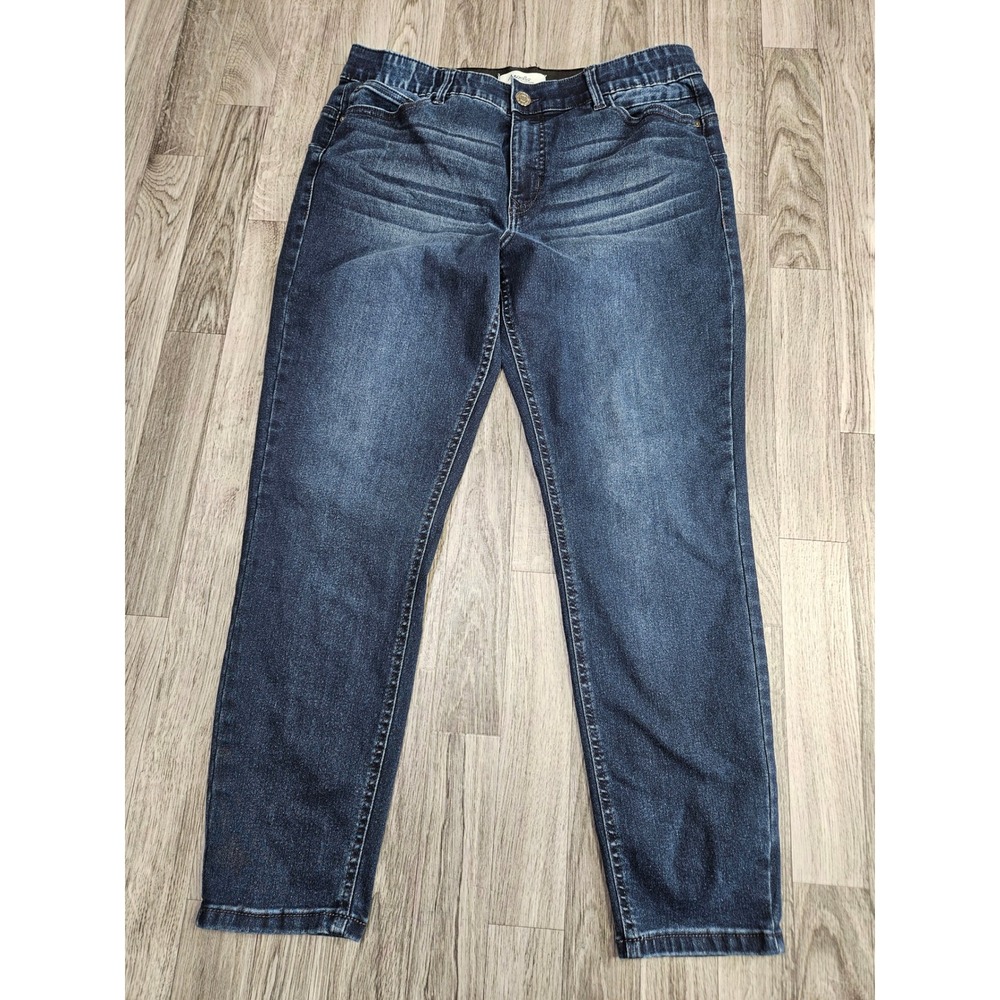 Angels Forever Young 360 Sculpt Skinny Jeans Women 14 Blue Stretch Denim - Picture 1 of 11